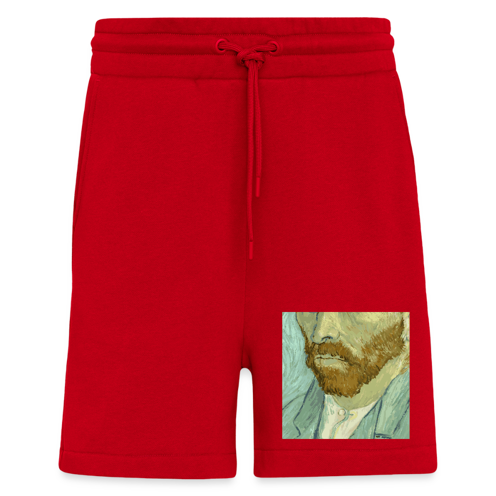 Organic relaxed shorts made in EU - rood