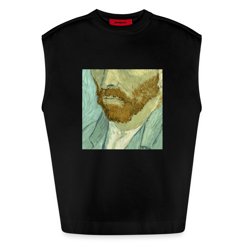 Heavyweight oversized organic tanktop made in EU Unisex - SOLID BLACK