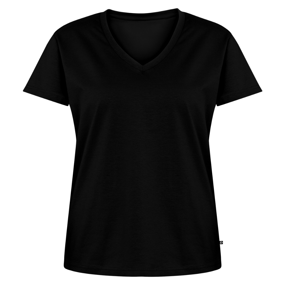 Vrouwen bio T-shirt met V-hals van Stanley & Stella - zwart