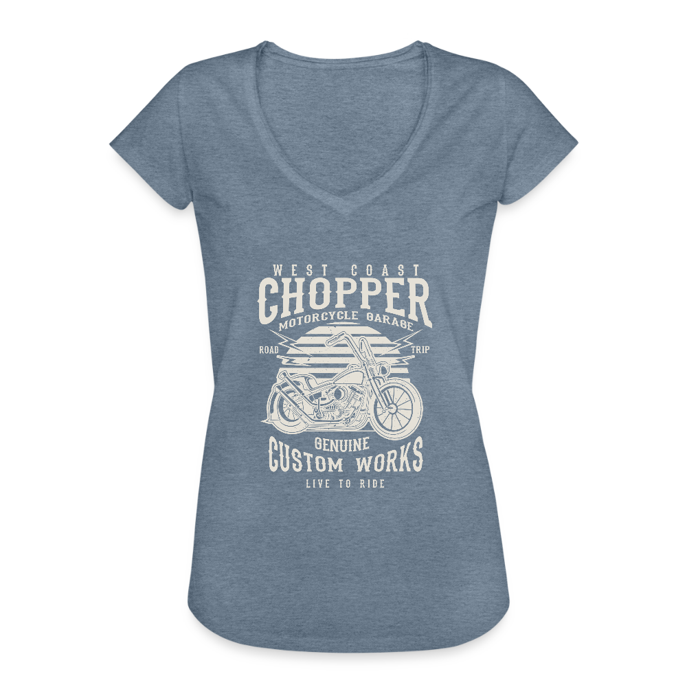 Vrouwen Vintage T-shirt - vintage denim