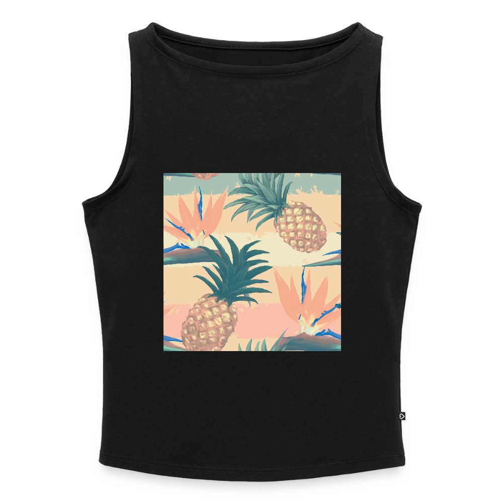 Vrouwen tanktop met U-hals - zwart