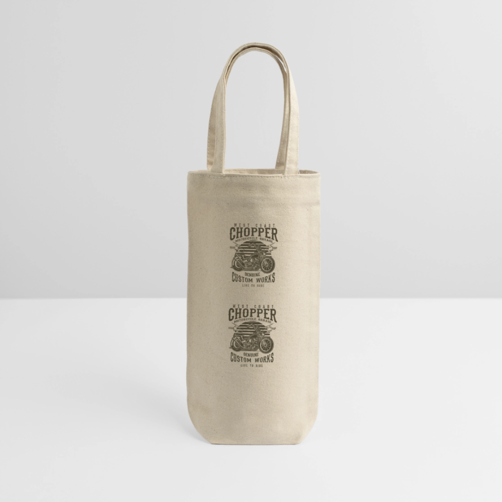 Cadeauzak voor flessen - nature