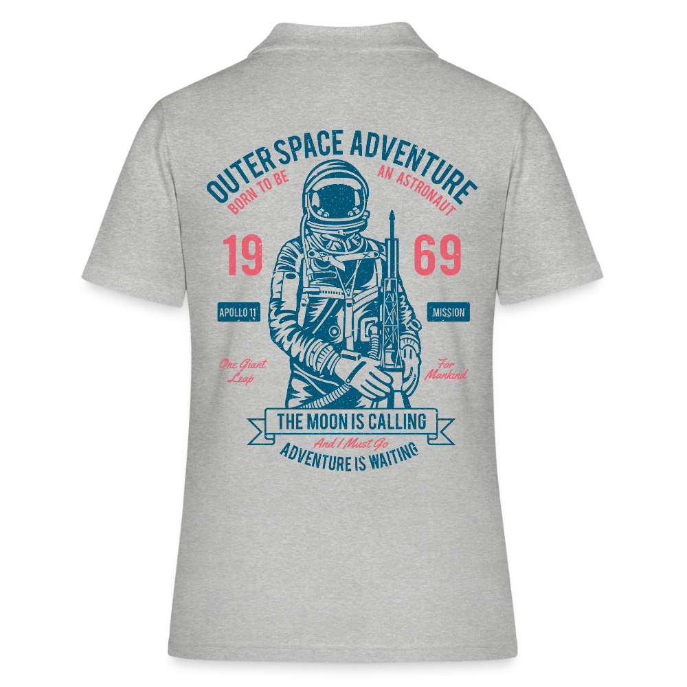 Women's Polo Shirt - grijs gemêleerd