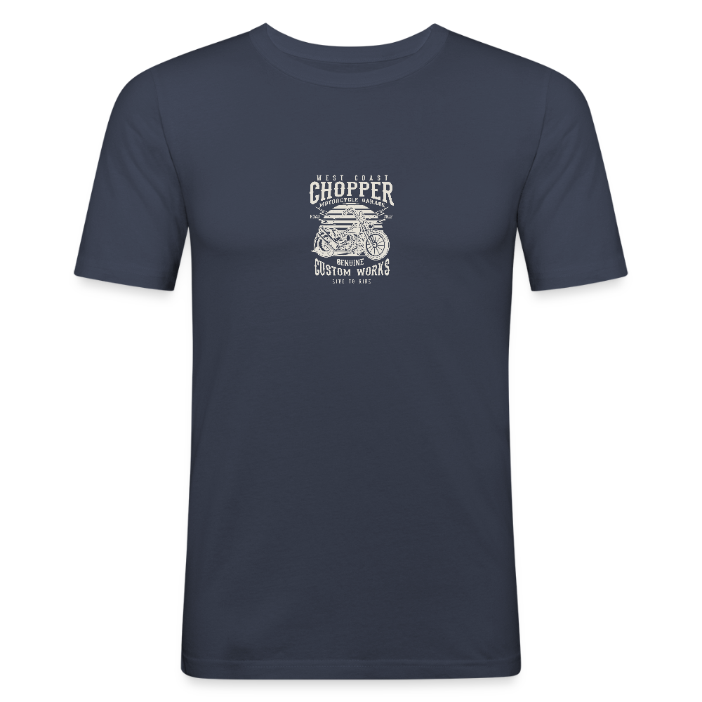 Mannen slim fit T-shirt - navy