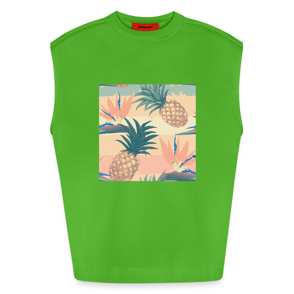 Heavyweight oversized organic tanktop made in EU Unisex - Apple Neon
