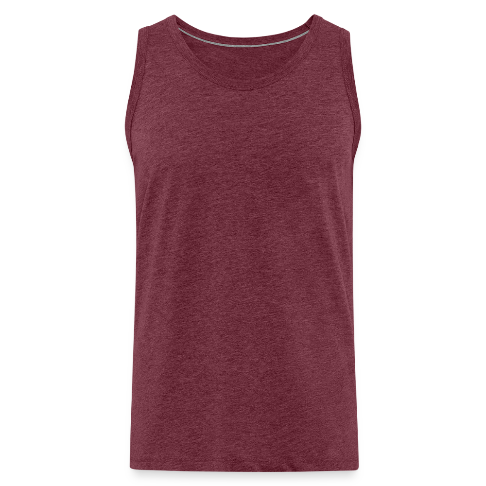 Mannen Premium tank top - bordeaux gemêleerd