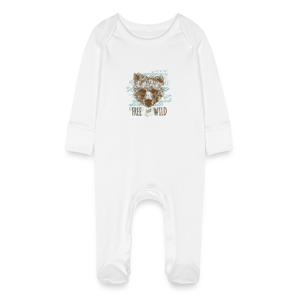 Baby bio pyjama met krabwantjes - wit