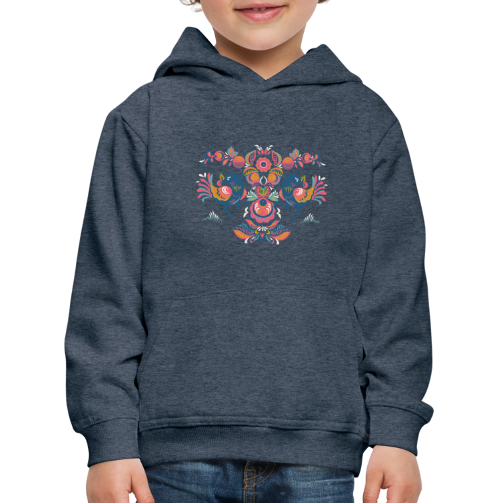 Kinderen trui Premium met capuchon - jeansblauw