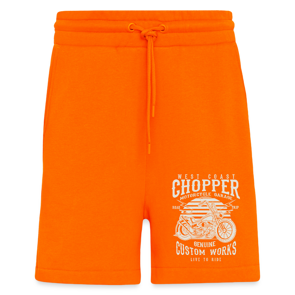 Organic relaxed shorts made in EU - SUNSET ORANGE