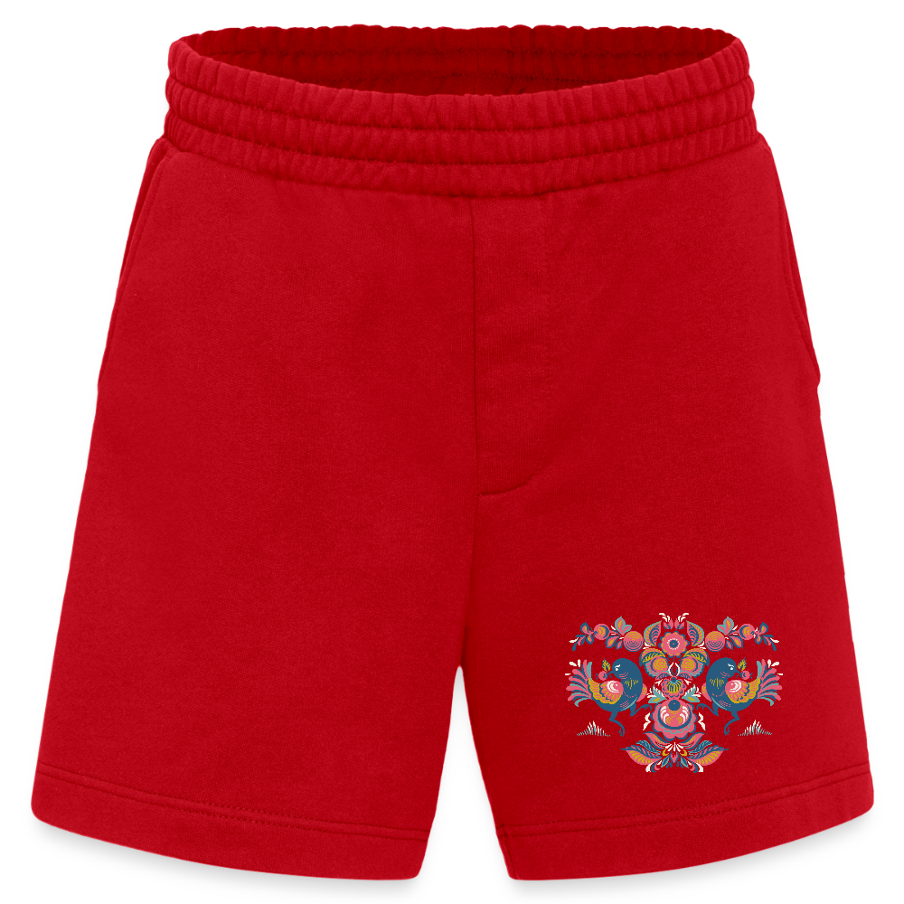 Heavyweight organic shorts made in EU - rood