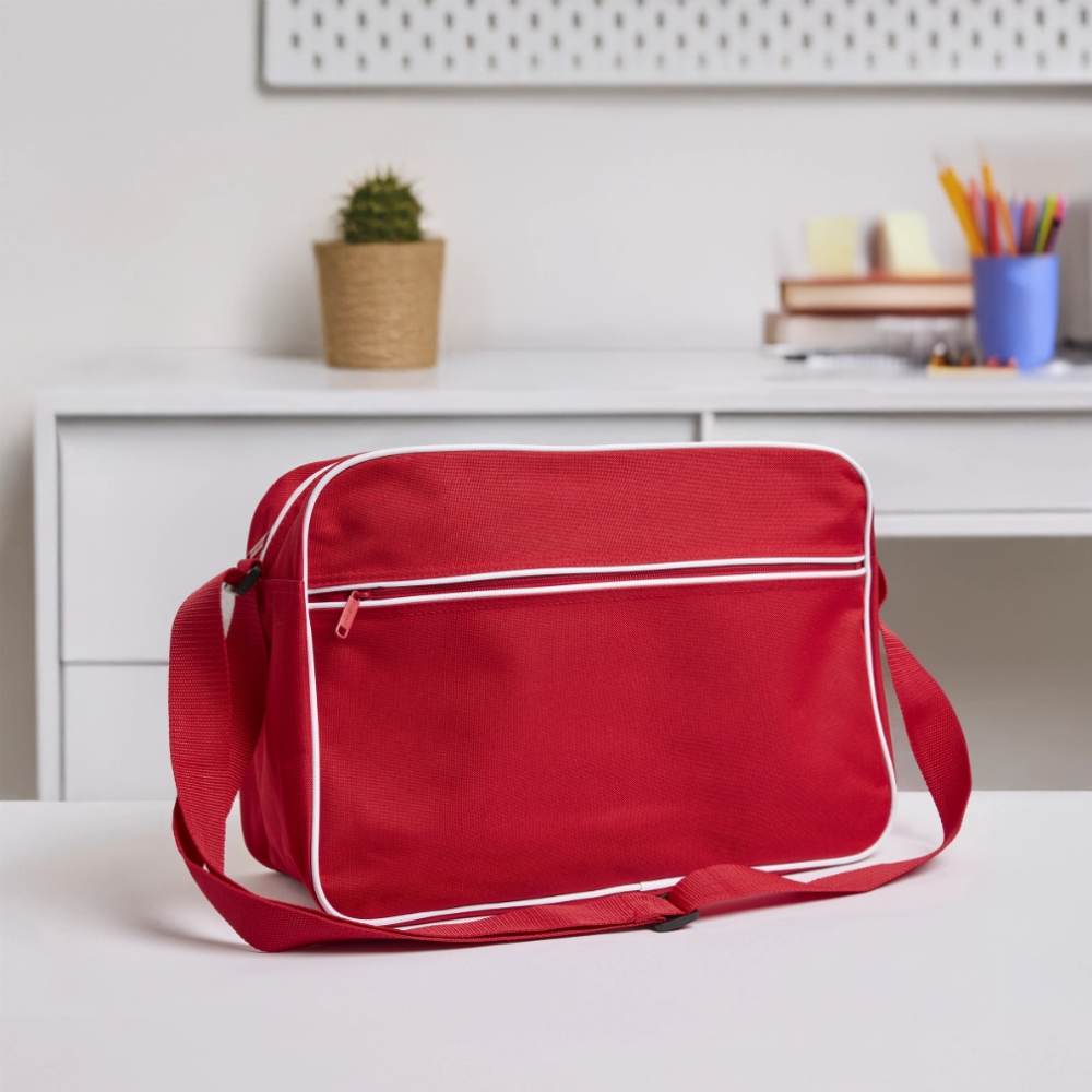 Retro-tas - rood/wit