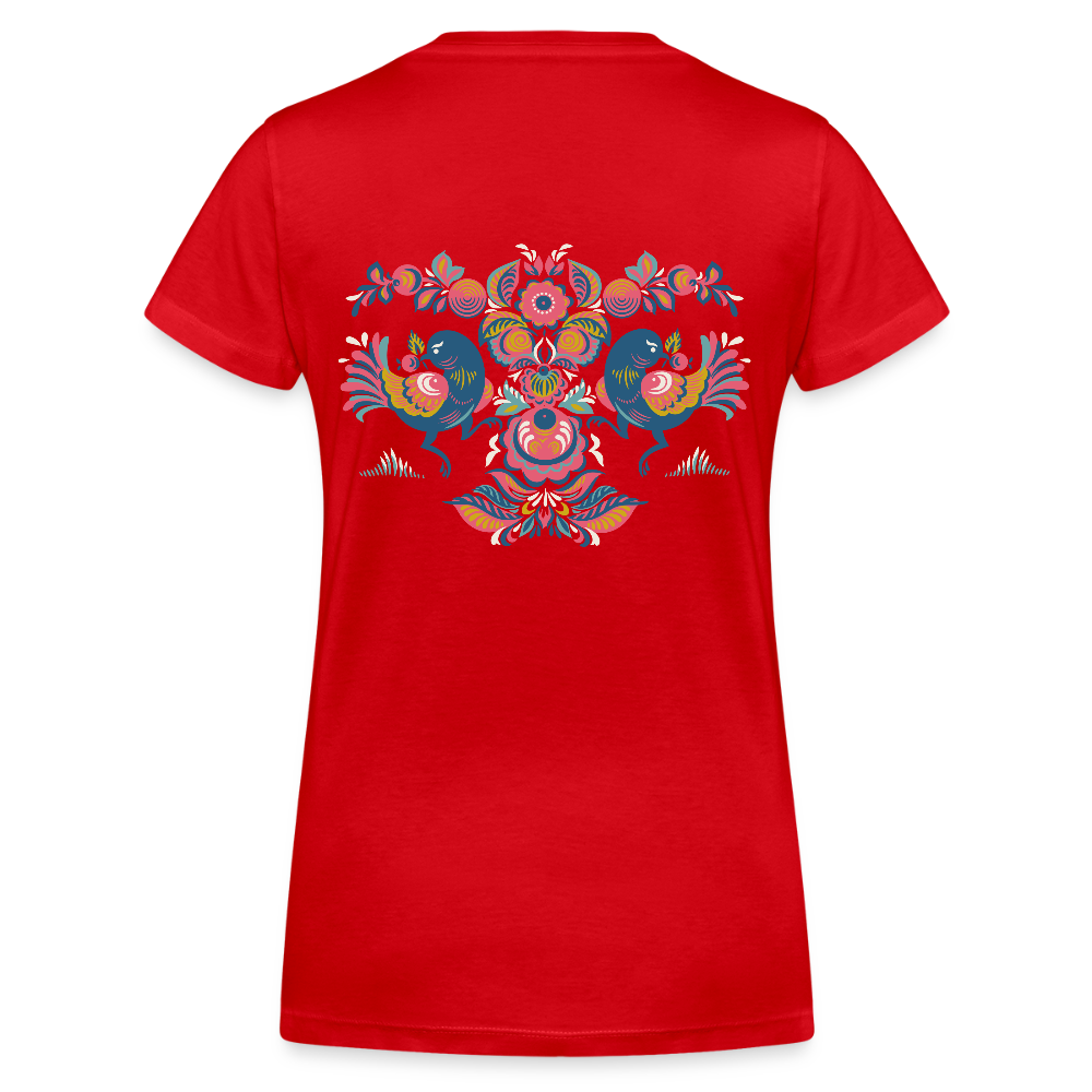 Vrouwen bio T-shirt met V-hals van Stanley & Stella - rood