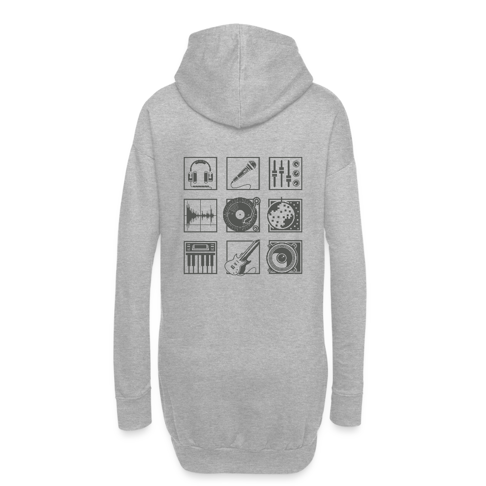 Hoodiejurk - grijs gemêleerd