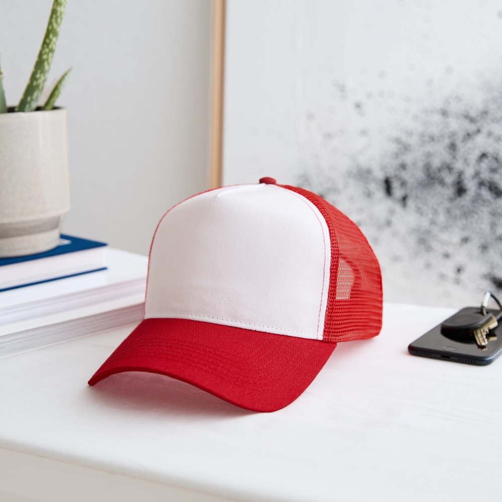 Trucker Cap - wit/rood