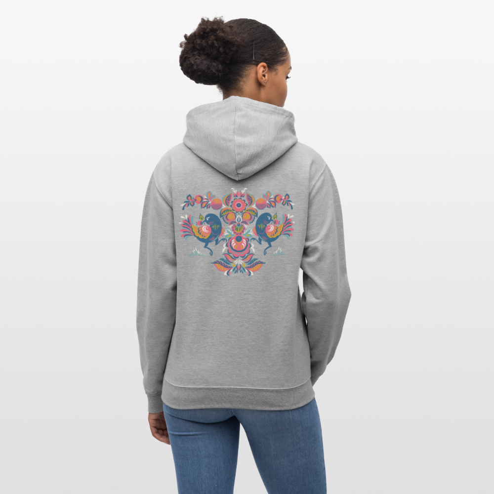 Contrast hoodie - grijs gemêleerd/navy