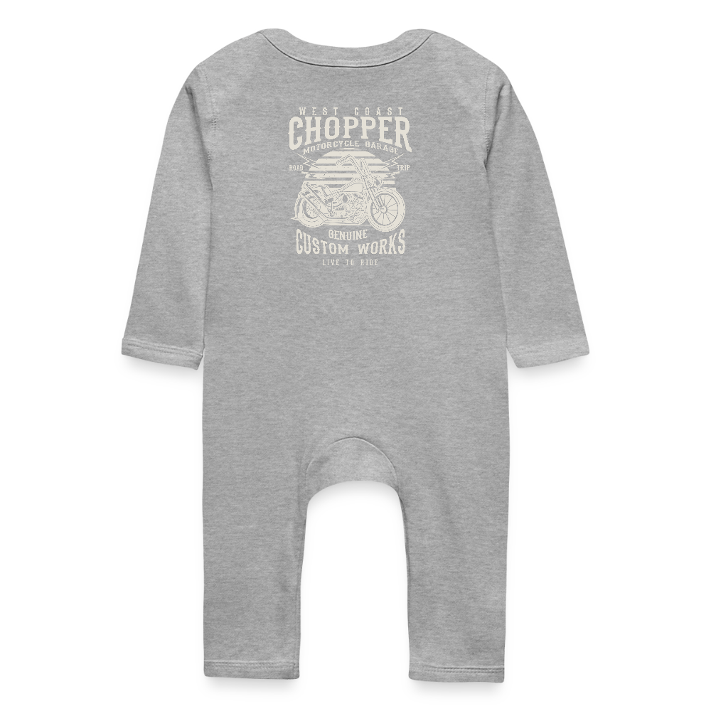 Baby bio kruippakje - grijs gemêleerd