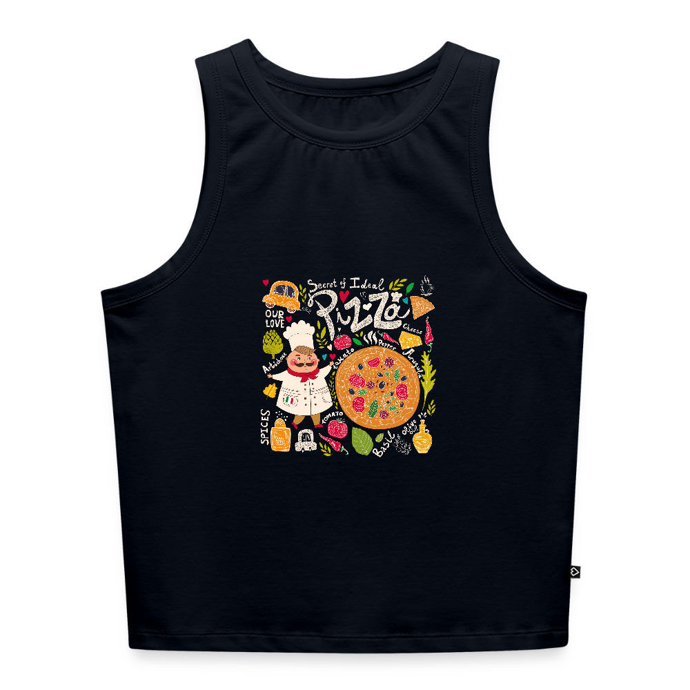Vrouwen cropped tanktop - navy