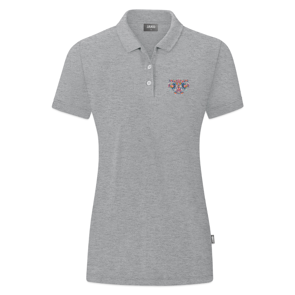 JAKO Vrouwen polo Organic - grijs gemêleerd