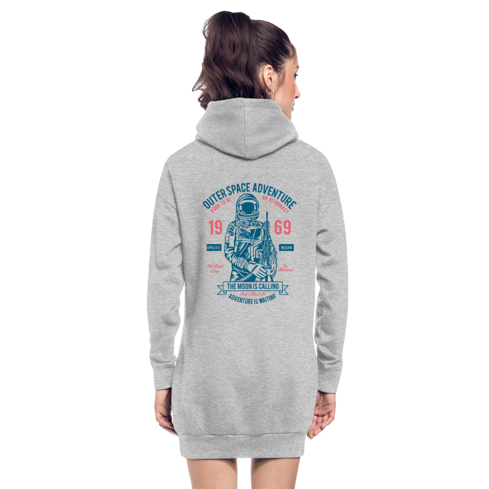 Hoodiejurk - grijs gemêleerd