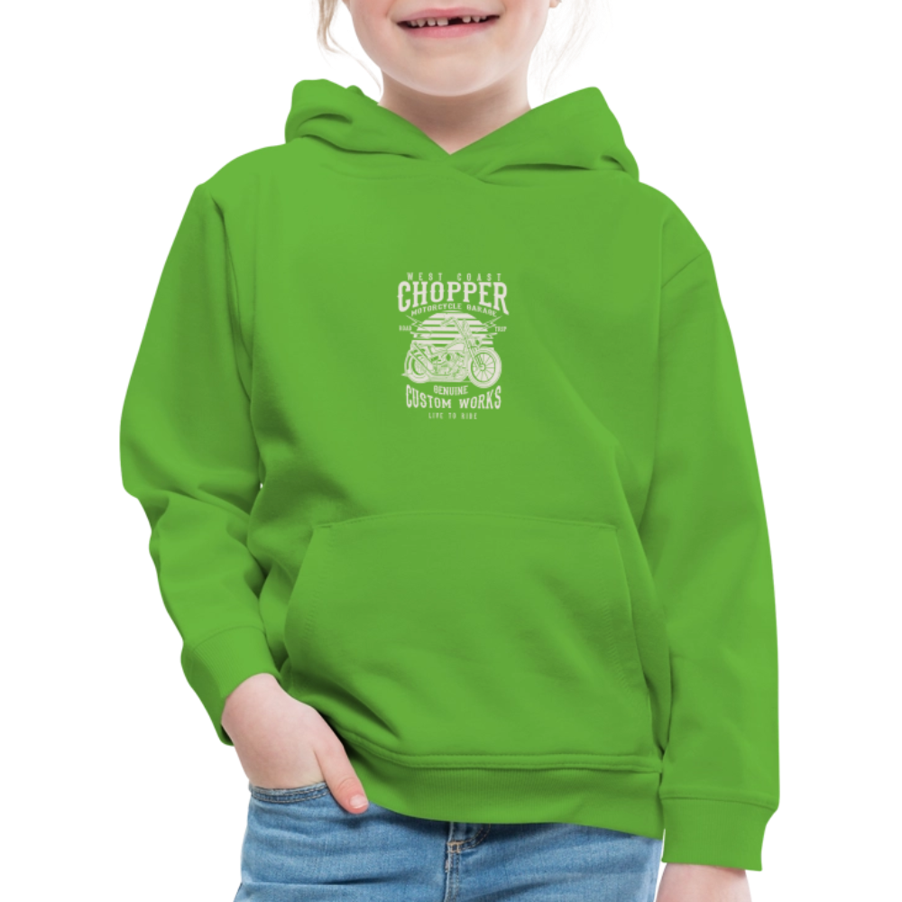 Kinderen trui Premium met capuchon - lichtgroen