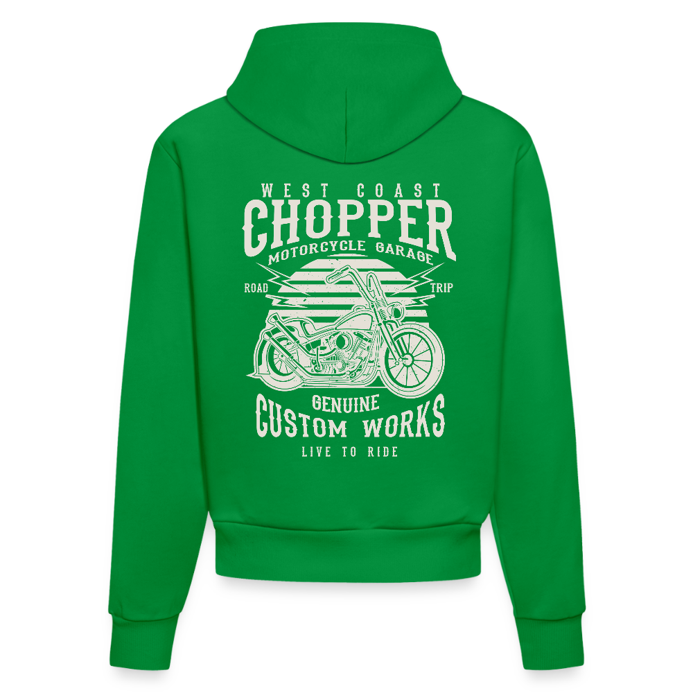 Organic fitted hoodie made in EU - City Green