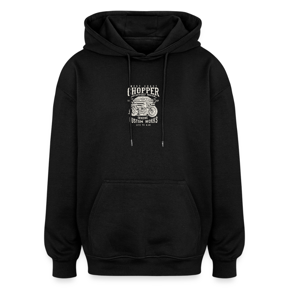 Oversized uniseks hoodie - zwart