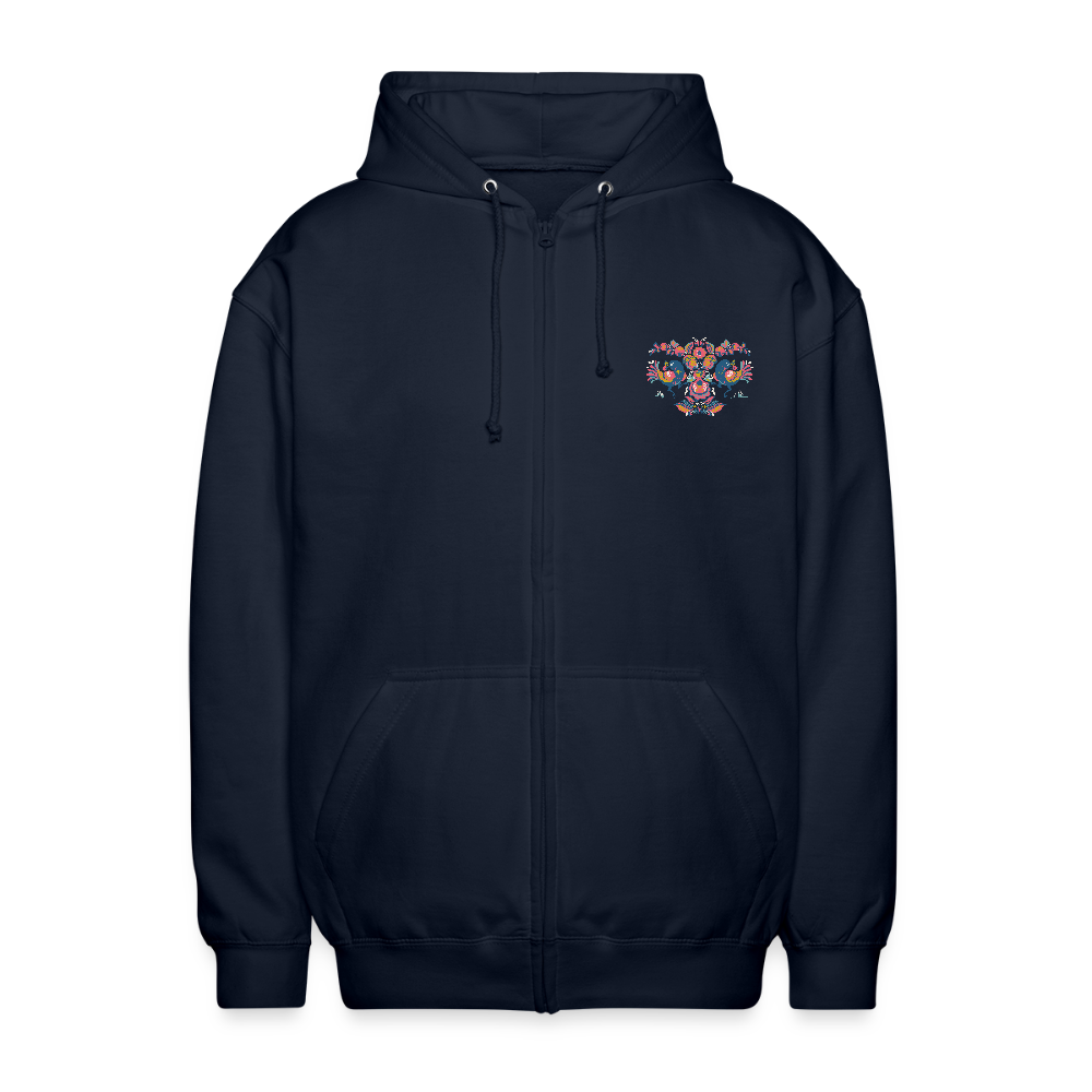 Uniseks zip hoodie - navy
