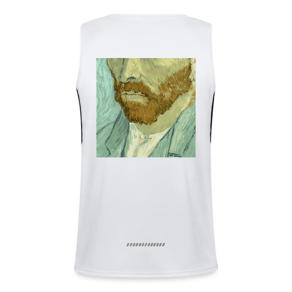 Functionele contrasterende tanktop voor mannen - wit/zwart
