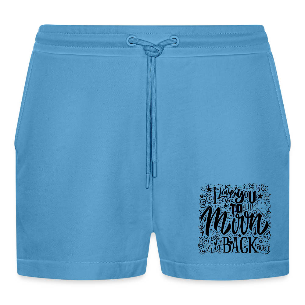 Organic relaxed cropped shorts made in EU - Sol Blue