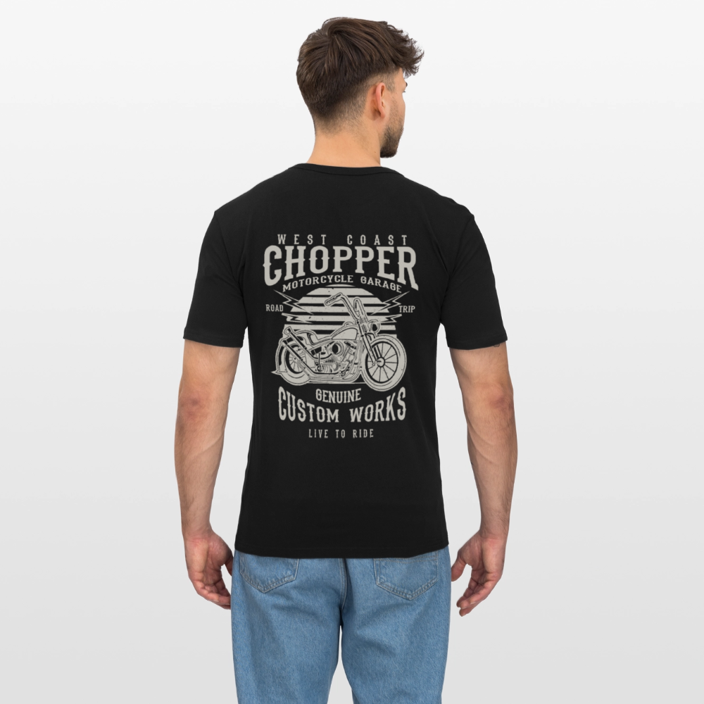 Mannen slim fit T-shirt - zwart