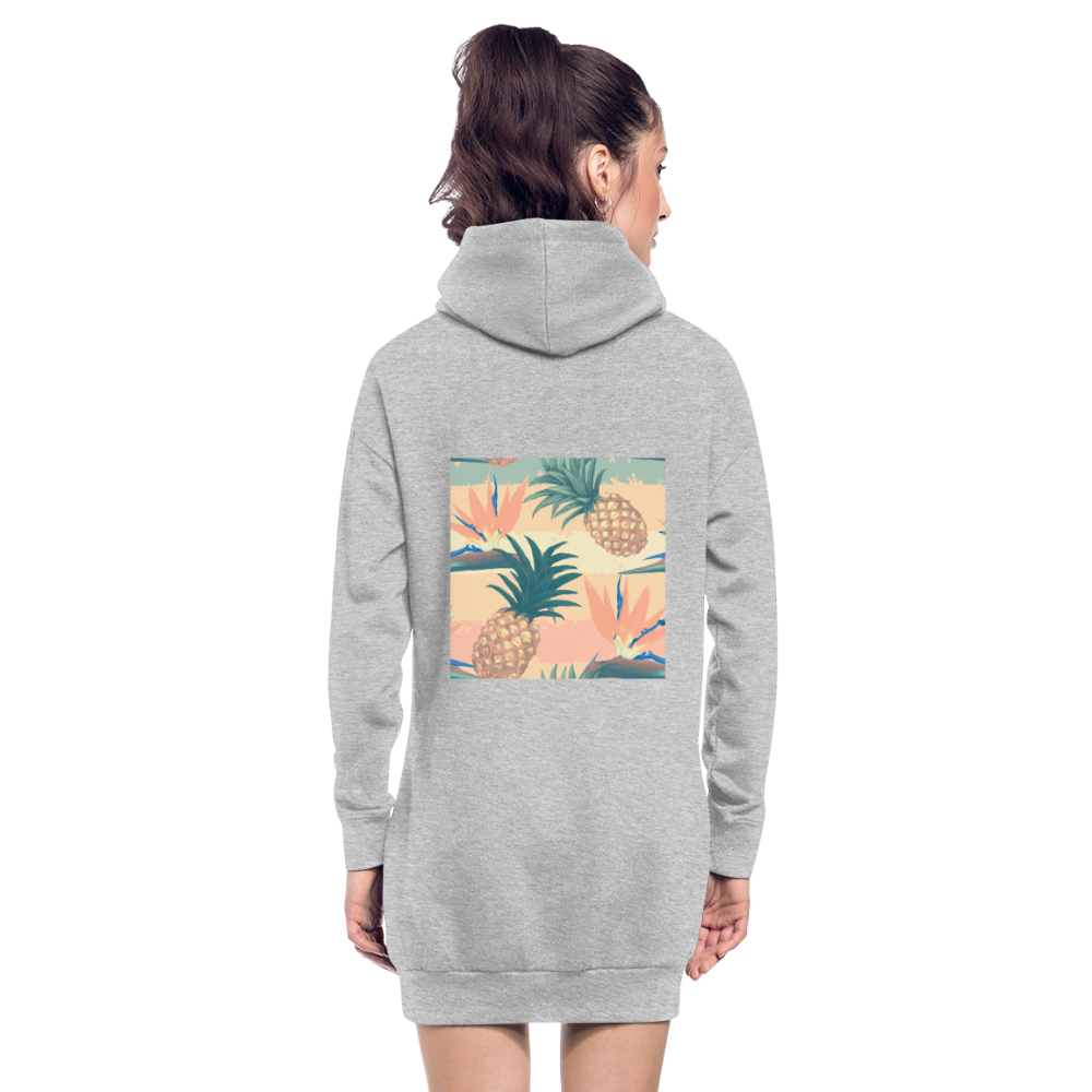 Hoodiejurk - grijs gemêleerd