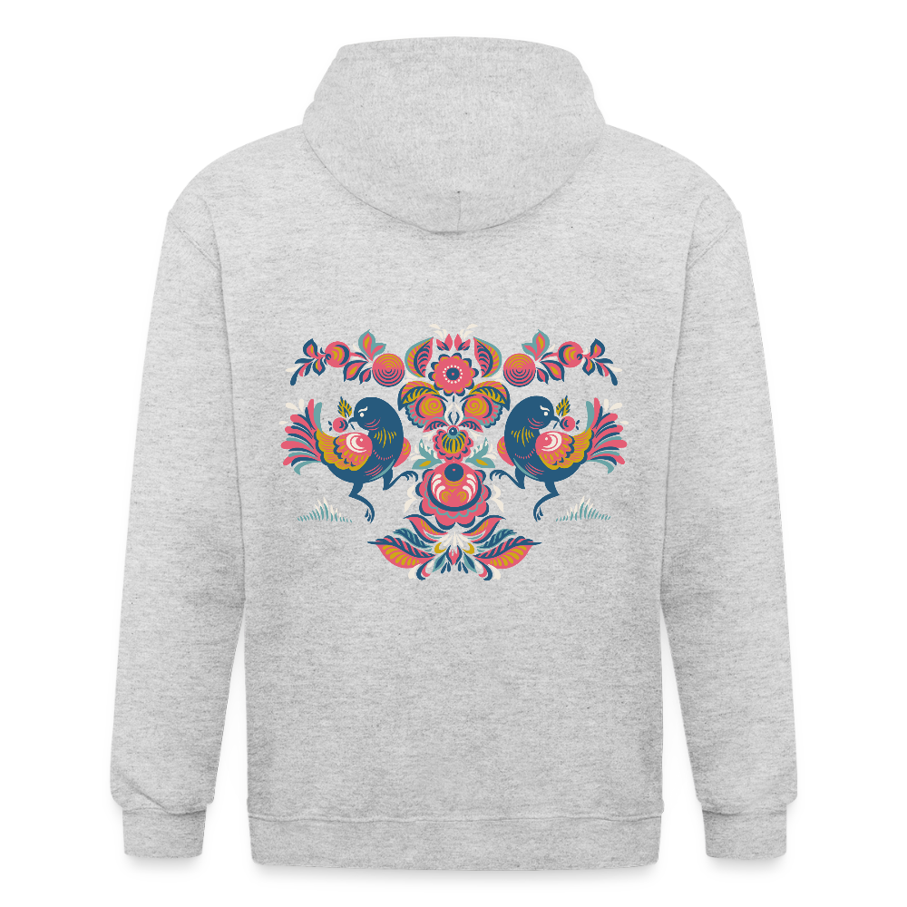 Mannenjack Heavyweight met capuchon - heather wit