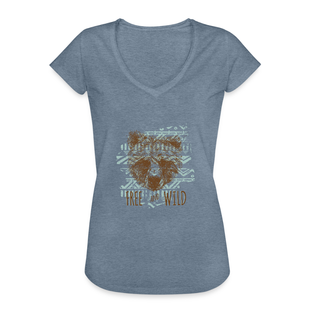 Vrouwen Vintage T-shirt - vintage denim