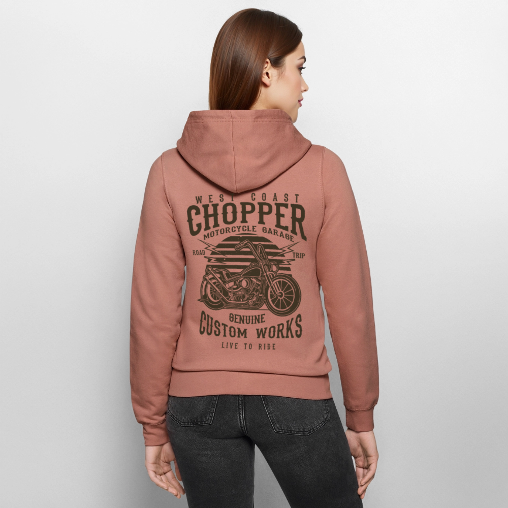 Vrouwen ziphoodie - altrosa