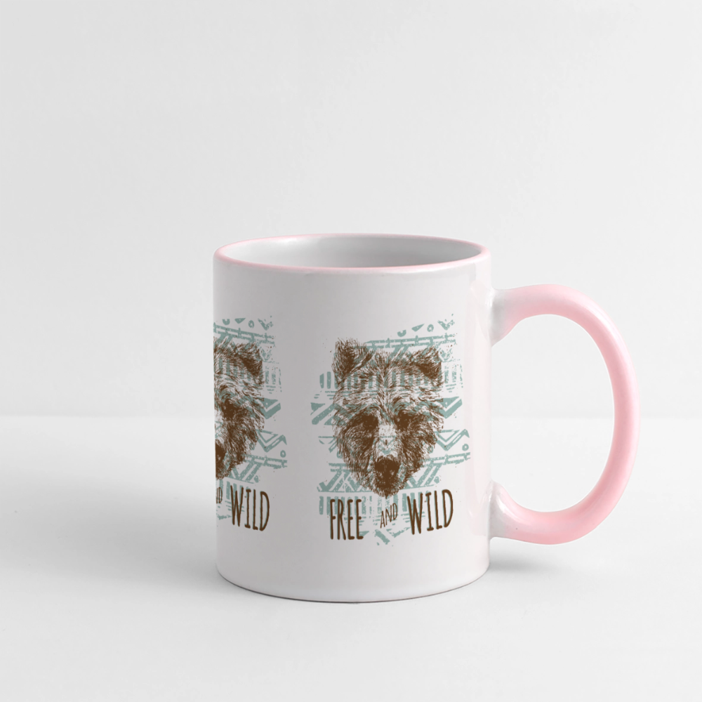 Panoramamok - wit/roze