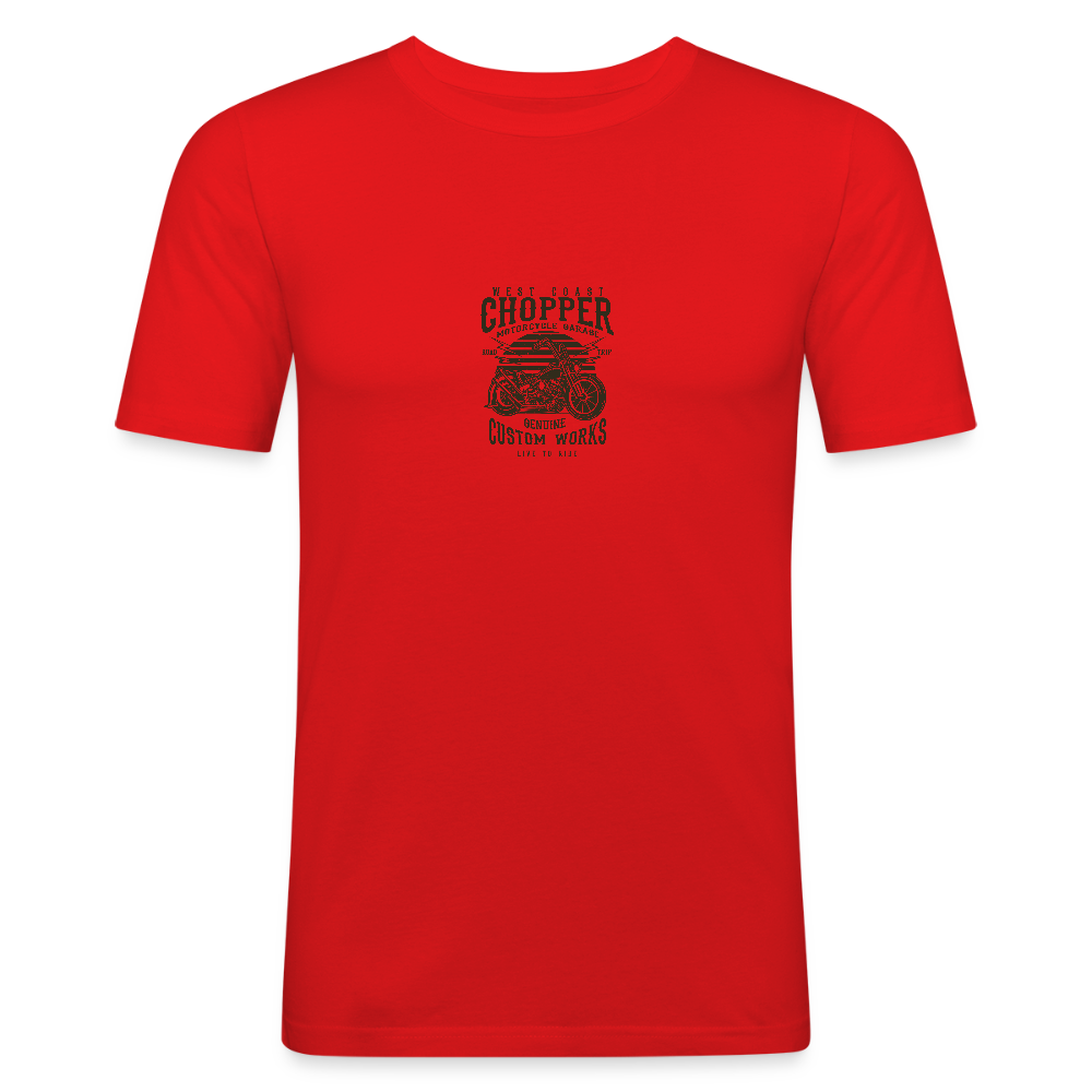 Mannen slim fit T-shirt - rood