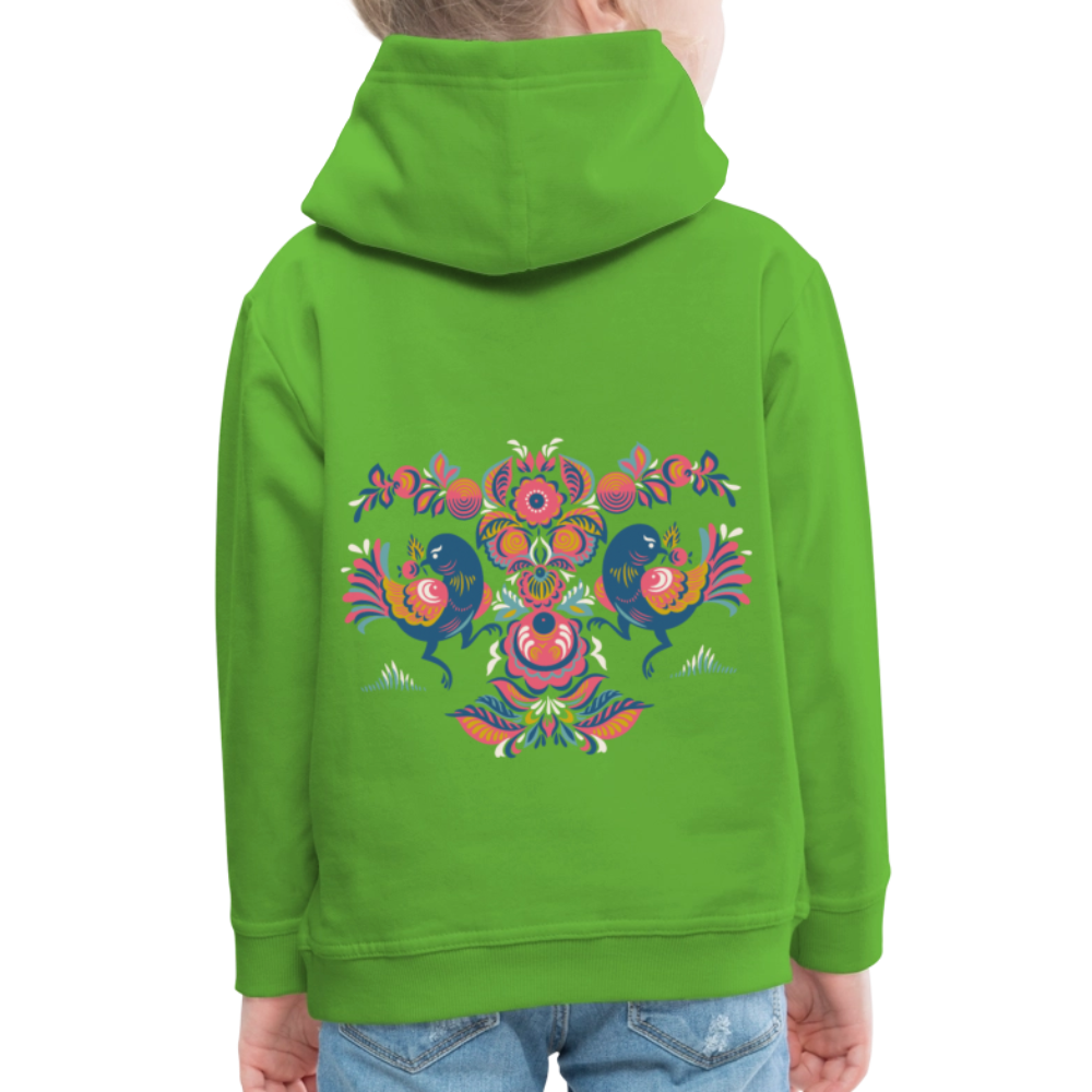 Kinderen trui Premium met capuchon - lichtgroen