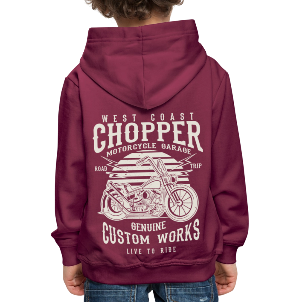 Kinderen trui Premium met capuchon - bordeaux