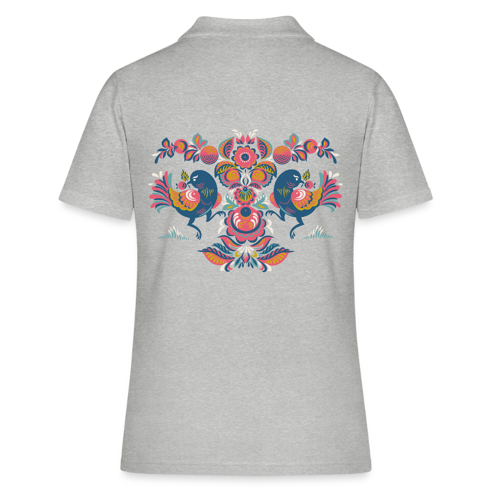 Women's Polo Shirt - grijs gemêleerd