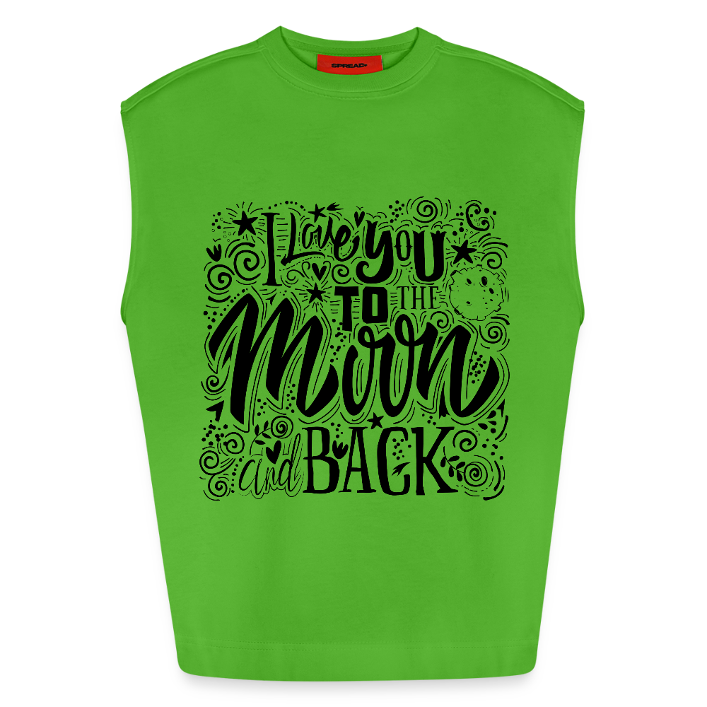 Heavyweight oversized organic tanktop made in EU Mannen - Apple Neon