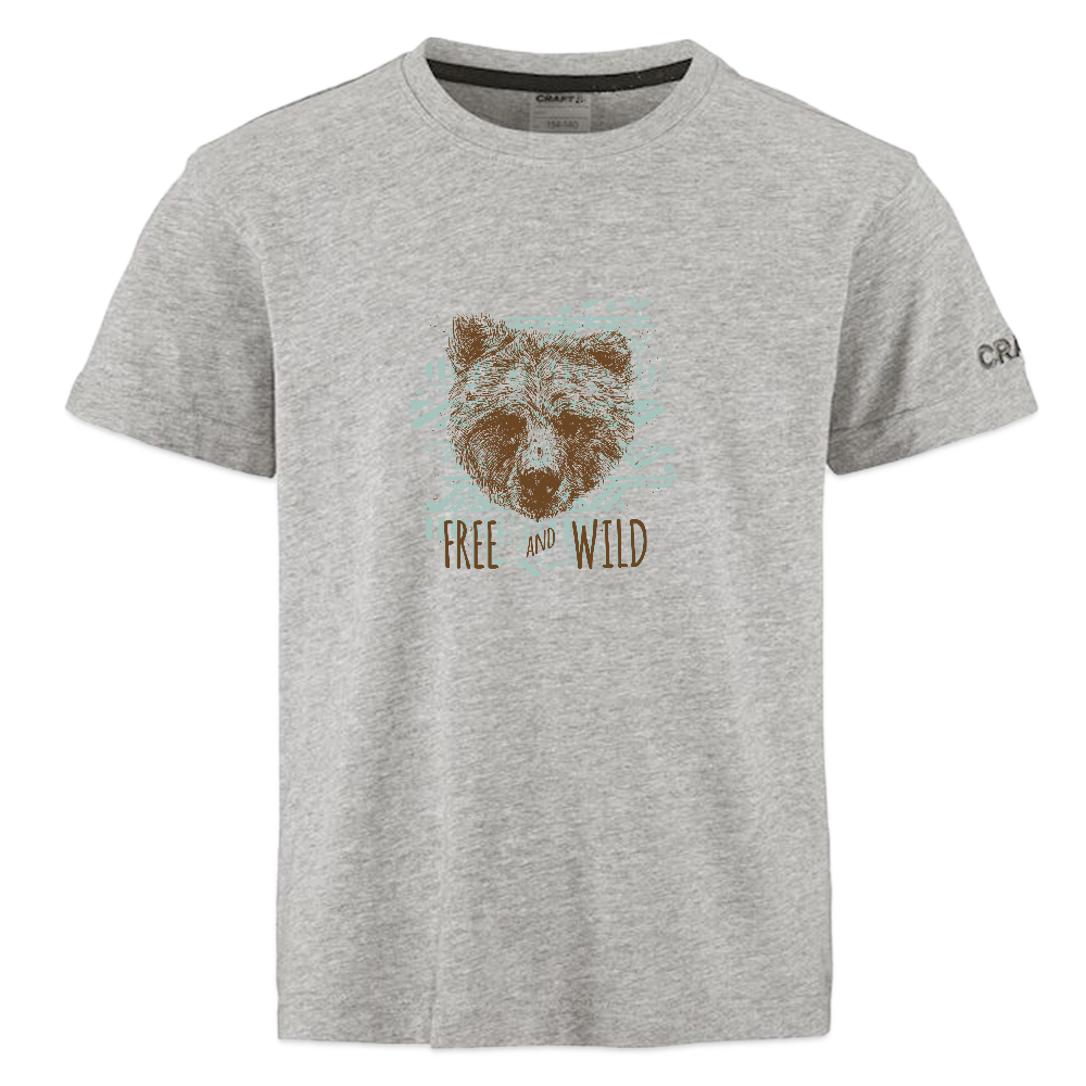 CRAFT Community 2.0 tieners T-shirt - grijs gemêleerd