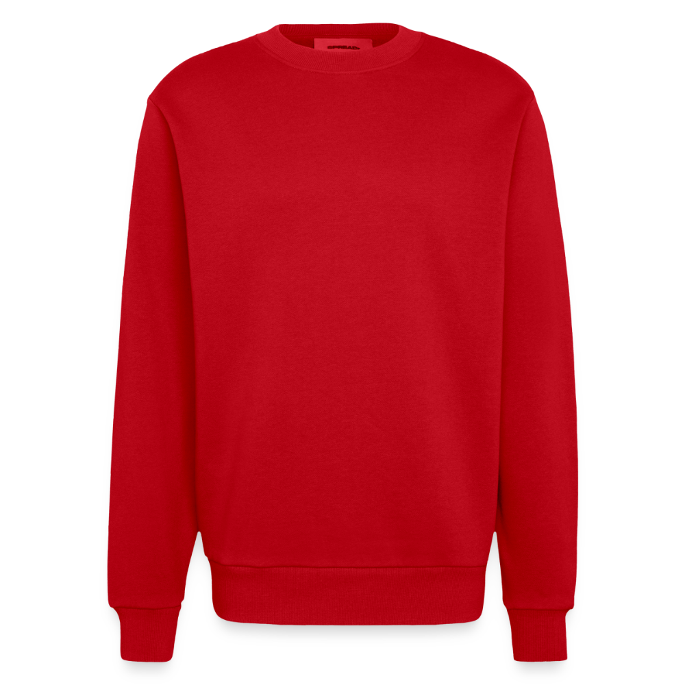 Heavyweight oversized organic crewneck made in EU - rood