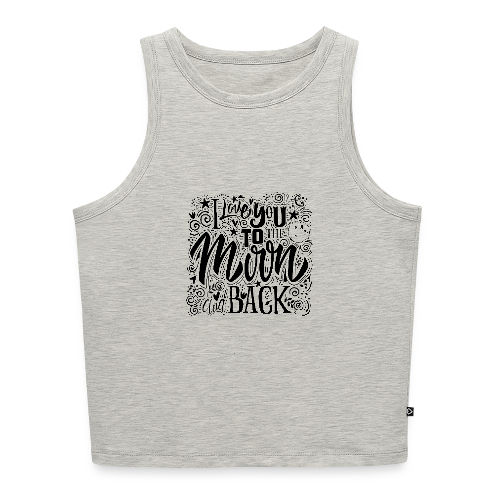 Vrouwen cropped tanktop - grijs gemêleerd