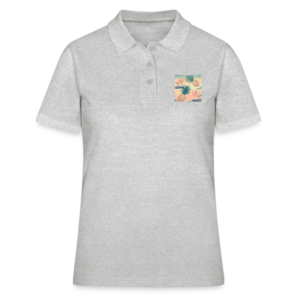 Women's Polo Shirt - grijs gemêleerd