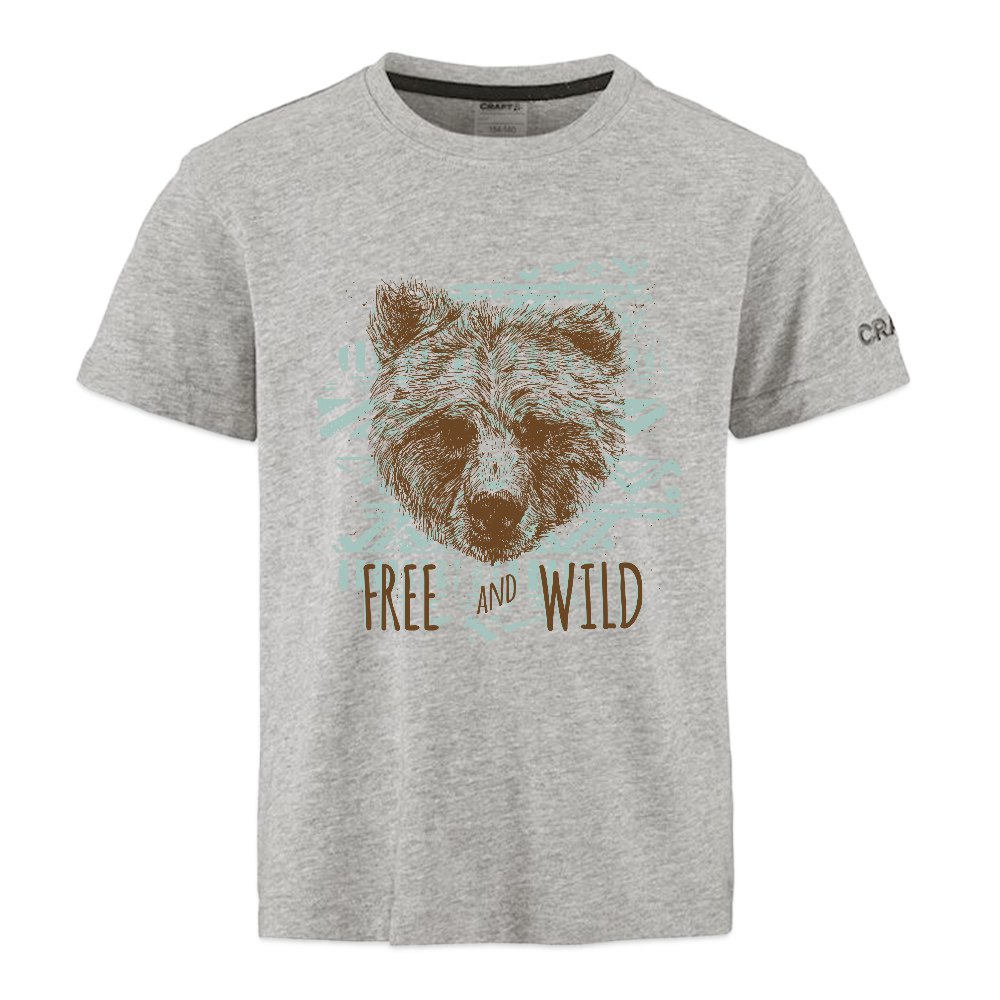CRAFT Community 2.0 kinder-T-shirt - grijs gemêleerd