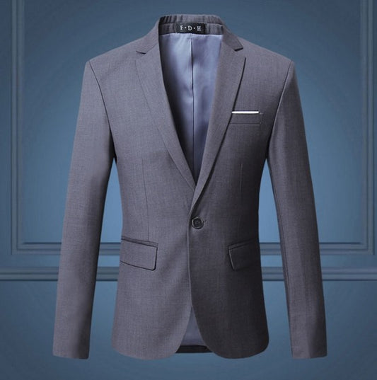 Elegante Casual Effen Kleur Slim Fit Business/ Feestelijk Blazer met Revers en Enkele Knoopsluiting voor Heren