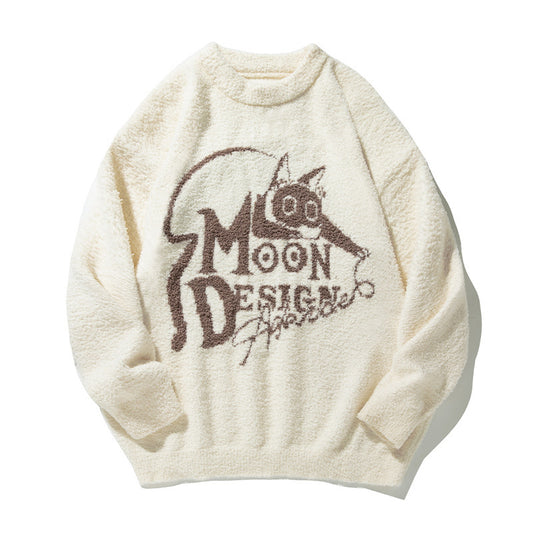 Amerikaanse Street Fashion Gebreide Trui met Print voor Heren & Jongens