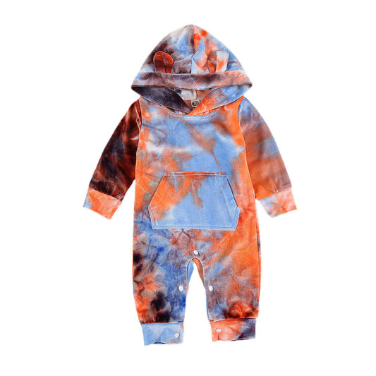 Tie Dye Jumpsuit met Capuchon voor Baby's/Peuters