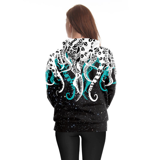 Octopus digitale print hoodie