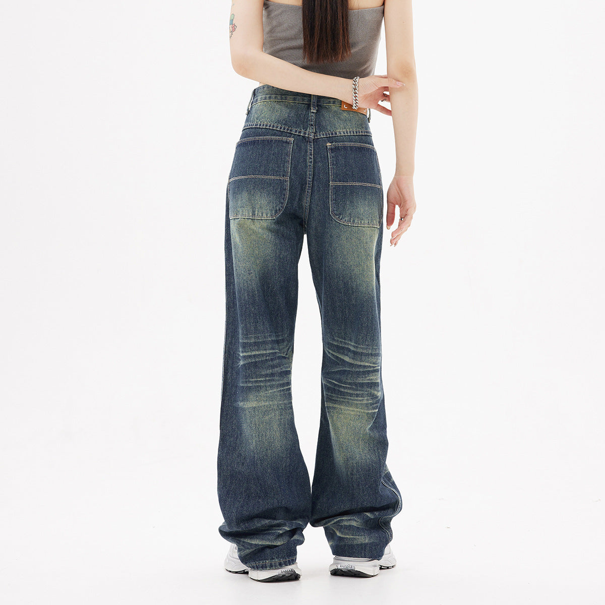 Distressed Fashion Brand High Street American Washed Jeans voor Dames & Meisjes